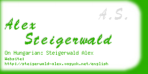 alex steigerwald business card